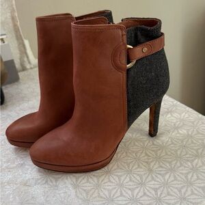 ANTONIO MELANI Brown and Gray Heeled Boots Size 7.5 mt52